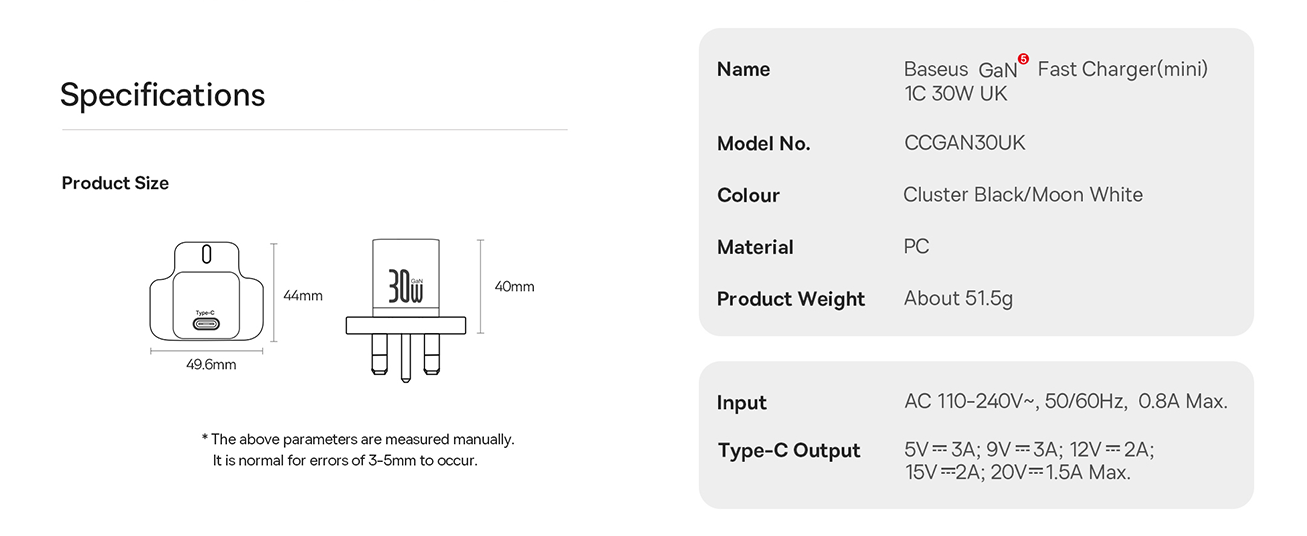 Baseus GaN5 30W Type